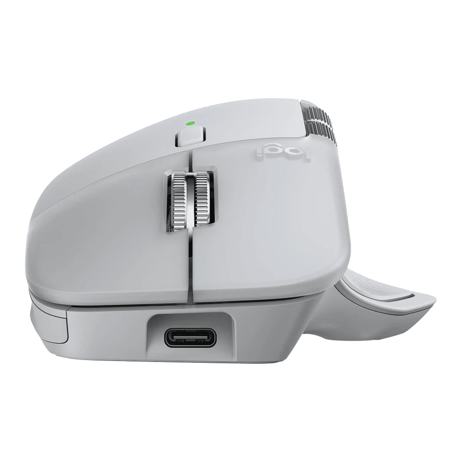 Logitech MX Master 4 Rechargeable Bluetooth 5.1 Wireless Optical Performance Mouse with Thumb Wheel (8000 DPI Adjustable, MagSpeed Scroll Wheel, Pale Grey) Logitech MX Master 4 Rechargeable Bluetooth 5.1 Wireless Optical Performance Mouse with Thumb Wheel (8000 DPI Adjustable, MagSpeed Scroll Wheel, Pale Grey)_6