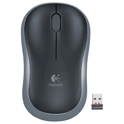 logitech M185 2.4GHz Wireless Smooth Optical
                      Tracking Mouse (1000 DPI, Plug & Play, Grey)