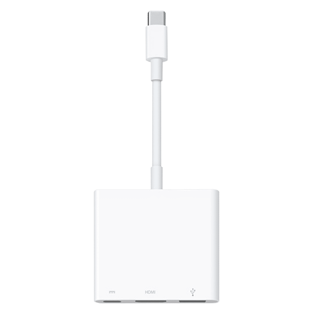 Apple USB 3.0 Type C to HDMI Type D, USB Type C, USB 2.0 Type A Multi-Port Adapter (Multiple Functionality, White)_1