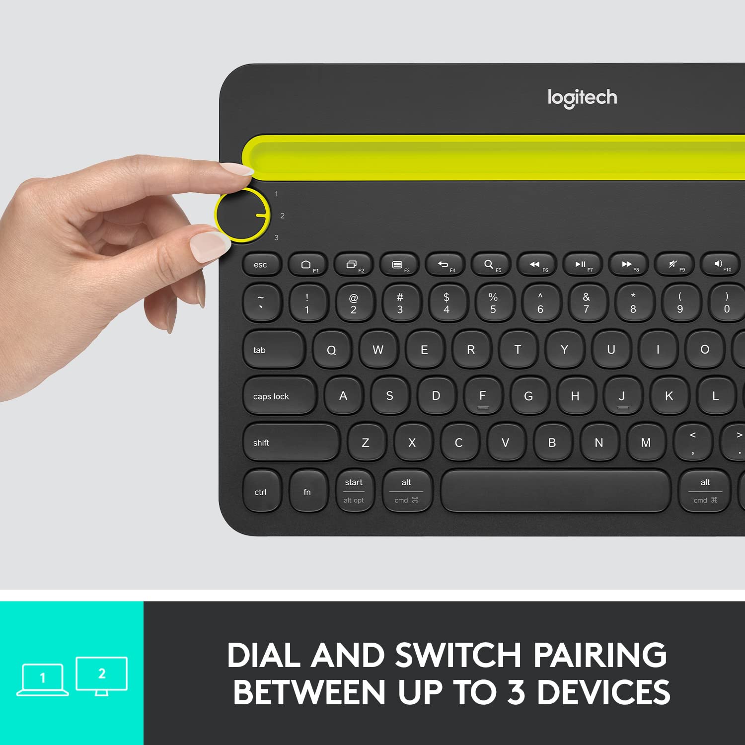 logitech K480 Bluetooth Wireless Keyboard with Multi Device Connectivity (5 Million Keystrokes, Black)_7