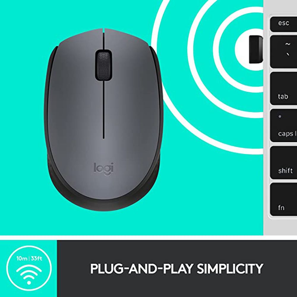 logitech M170 Wireless Optical Mouse (1000 DPI, Plug & Play, Grey & Black) logitech M170 Wireless Optical Mouse (1000 DPI, Plug & Play, Grey & Black)_9
