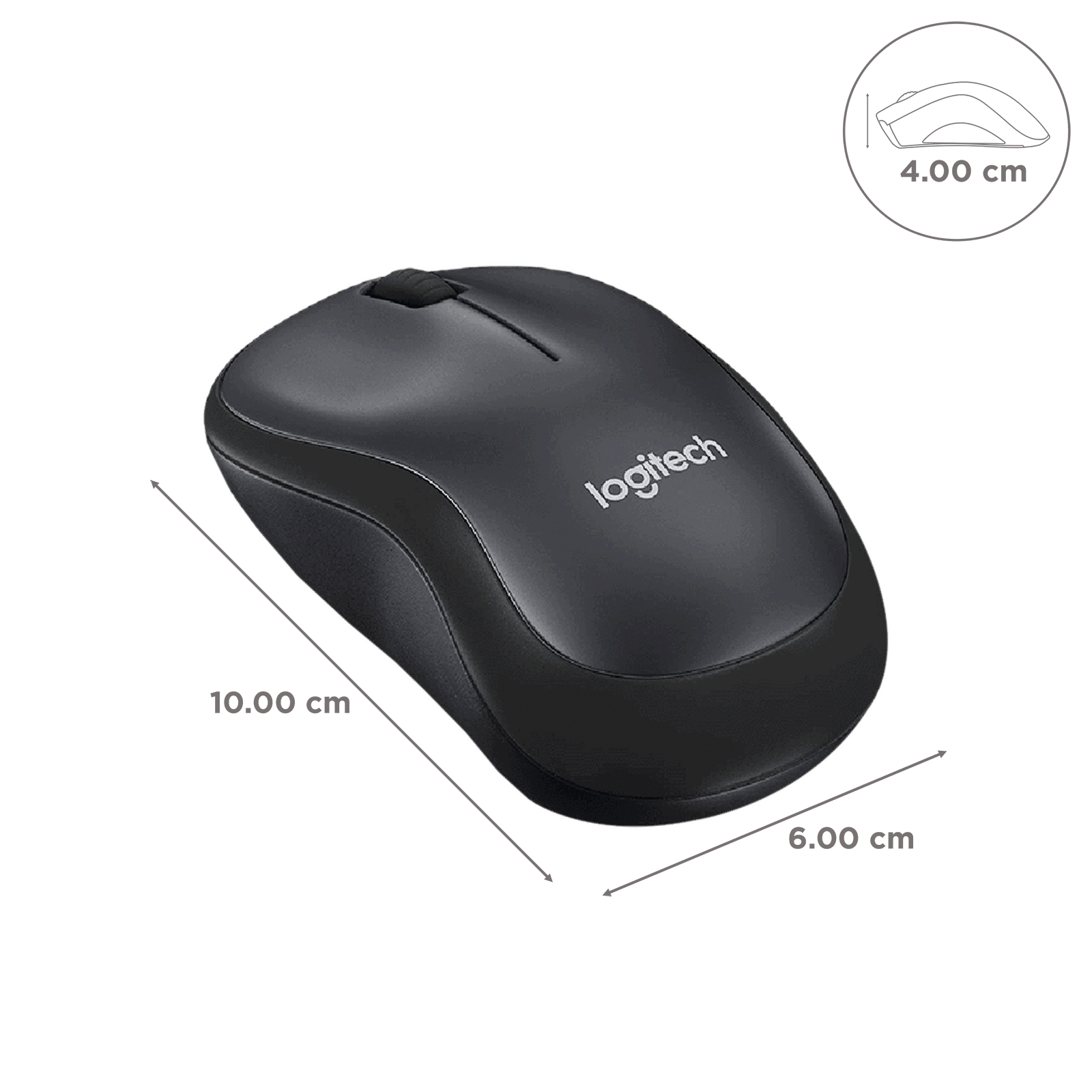 logitech M221 Wireless Optical Mouse with Silent Click Buttons (1000 DPI, Ambidextrous Design, Black)_2