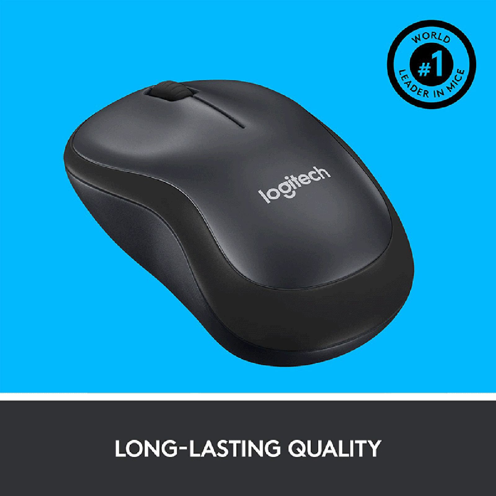 logitech M221 Wireless Optical Mouse with Silent Click Buttons (1000 DPI, Ambidextrous Design, Black)_6