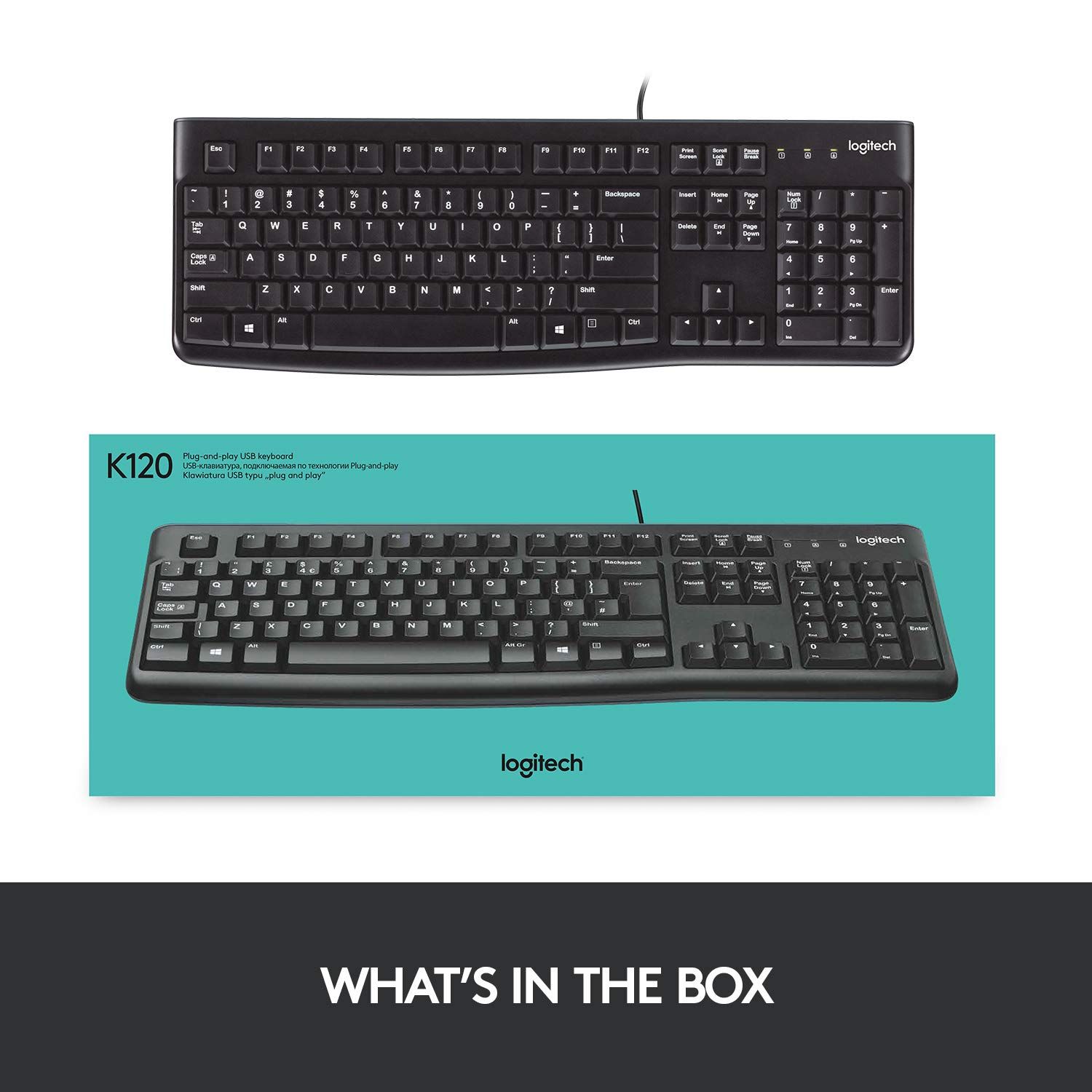 logitech K120 Wired Keyboard with Number Pad (Spill Resistant, Black) logitech K120 Wired Keyboard with Number Pad (Spill Resistant, Black)_10