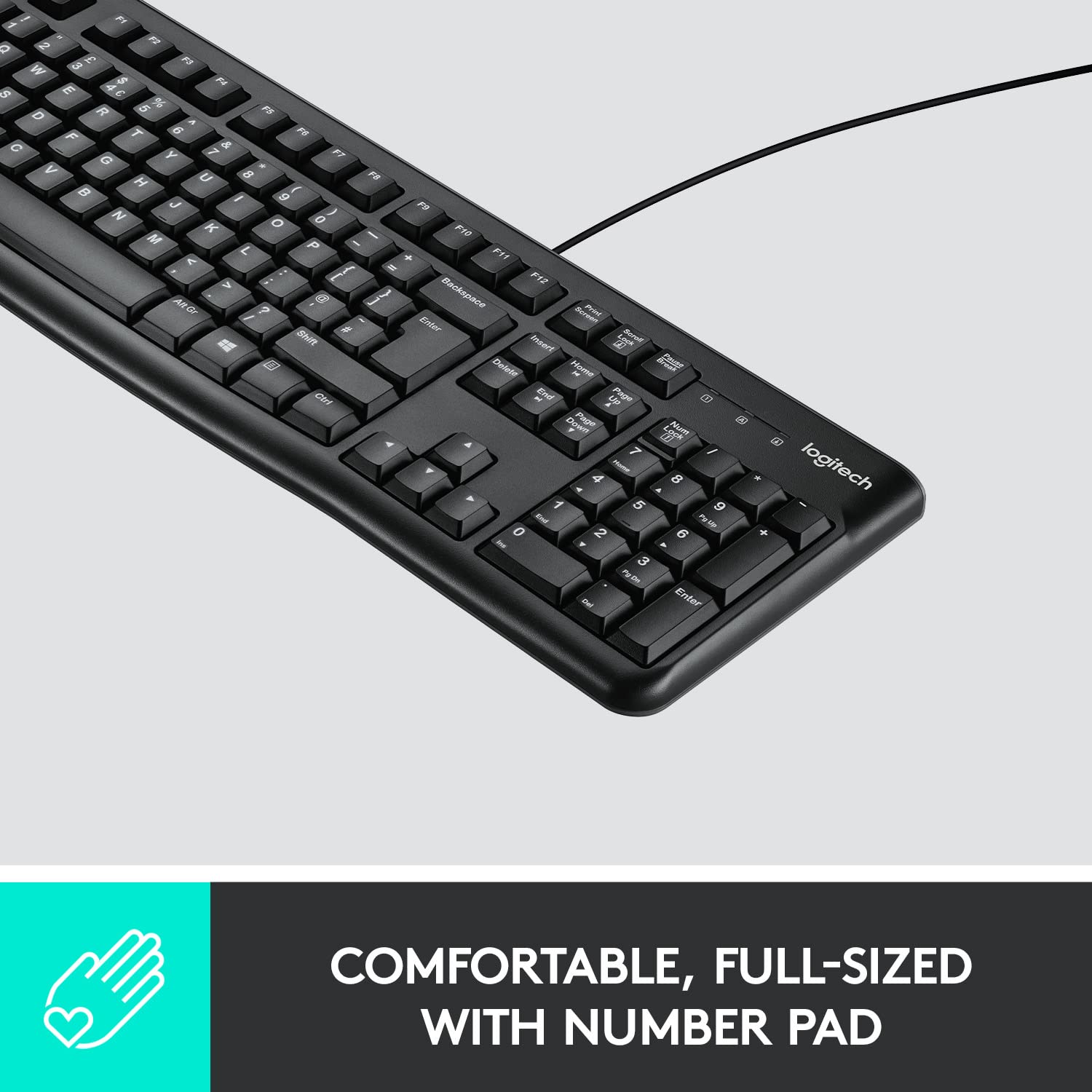 logitech K120 Wired Keyboard with Number Pad (Spill Resistant, Black) logitech K120 Wired Keyboard with Number Pad (Spill Resistant, Black)_11