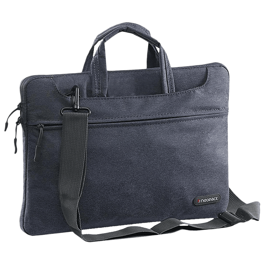 neopack Svelte Nylon Laptop Sling Bag for 15 & 16.2 Inch Laptop (Lightweight, Navy Blue)_7