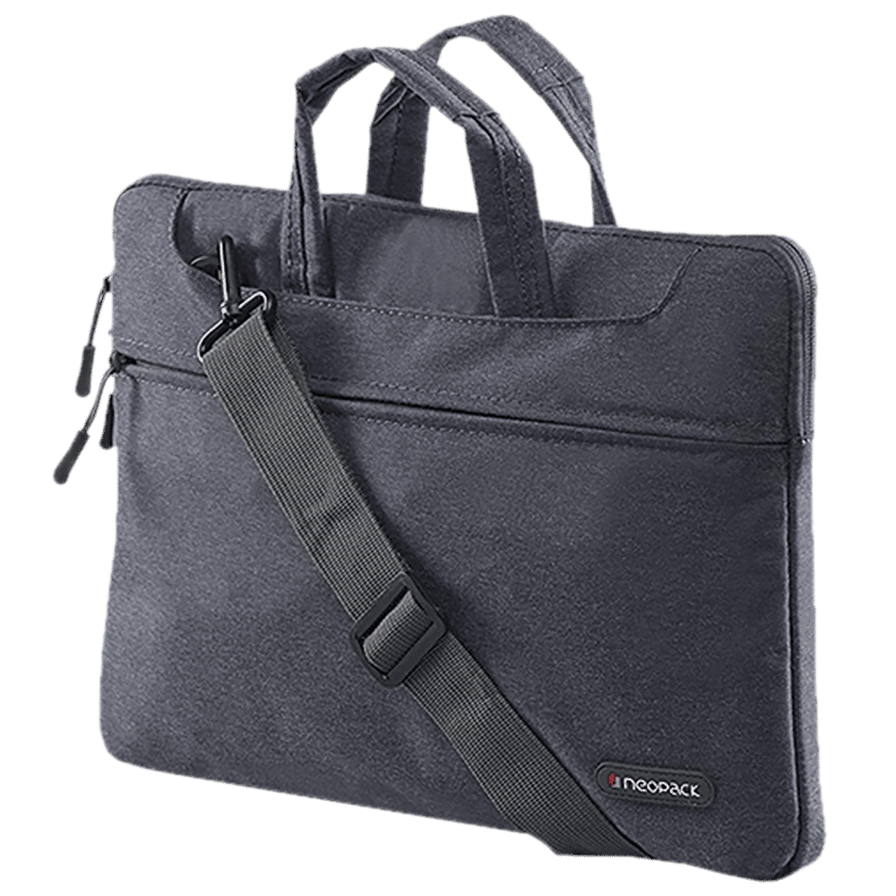neopack Svelte Nylon Laptop Sling Bag for 15 & 16.2 Inch Laptop (Lightweight, Navy Blue)_4