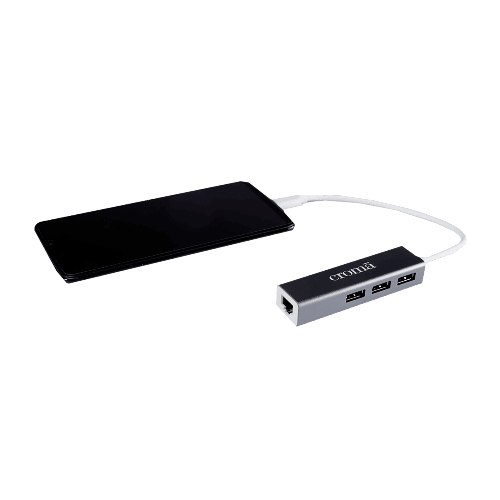 Croma USB 3.0 Type C to USB 3.0 Type A, LAN Port USB Hub (Up to 100 Mbps Speed, Black) Croma USB 3.0 Type C to USB 3.0 Type A, LAN Port USB Hub (Up to 100 Mbps Speed, Black)_4