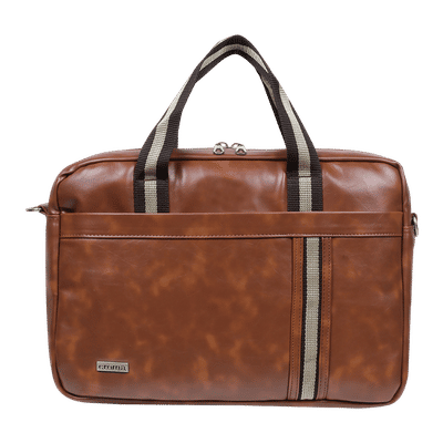 Croma Leather Laptop Sleeve for 15 Inch Laptop (Apple Compatible, Brown)