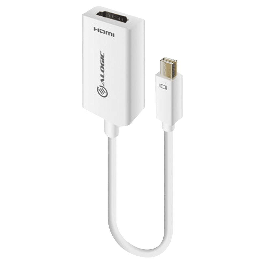 ALOGIC Premium Series Mini DisplayPort to HDMI Adapter (Supports 2 Audio Channels, White)_1