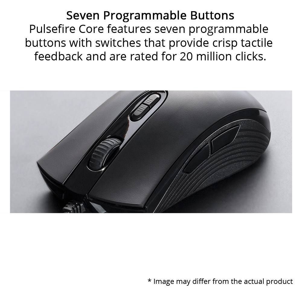 HyperX Pulsefire Core Wired Gaming Mouse with Macro Customization (6200 DPI, 7 Programmable Buttons, Black) HyperX Pulsefire Core Wired Gaming Mouse with Macro Customization (6200 DPI, 7 Programmable Buttons, Black)_10