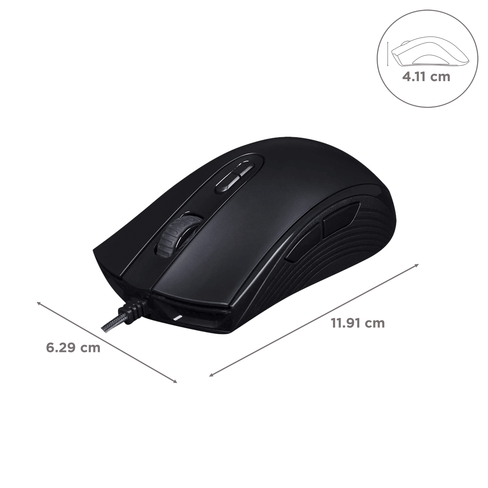 HyperX Pulsefire Core Wired Gaming Mouse with Macro Customization (6200 DPI, 7 Programmable Buttons, Black) HyperX Pulsefire Core Wired Gaming Mouse with Macro Customization (6200 DPI, 7 Programmable Buttons, Black)_3