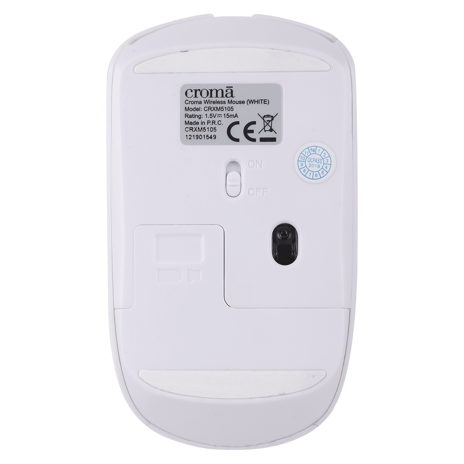 Croma Wireless Optical Mouse (1000 DPI, Ergonomic Design, White) Croma Wireless Optical Mouse (1000 DPI, Ergonomic Design, White)_5