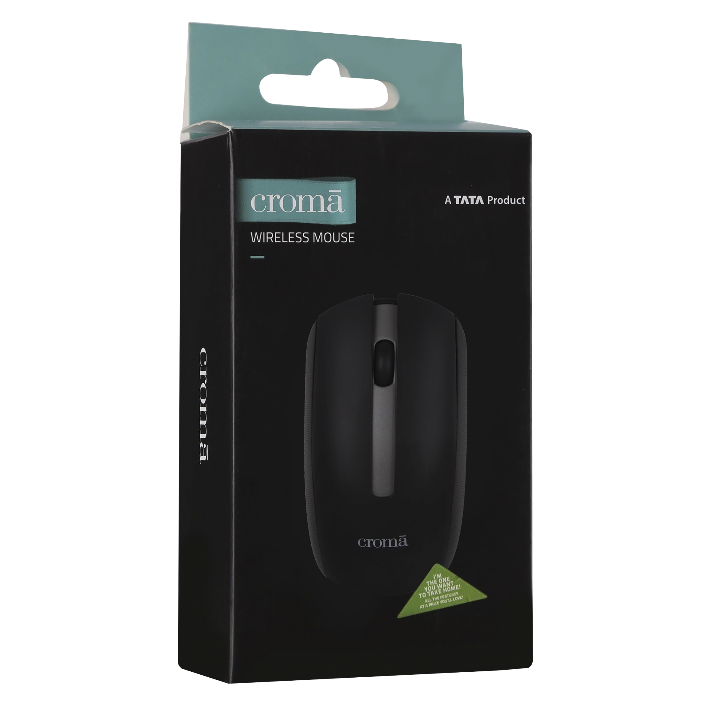 Croma Wireless Optical Mouse (1000 DPI, Ergonomic Design, Black)_8