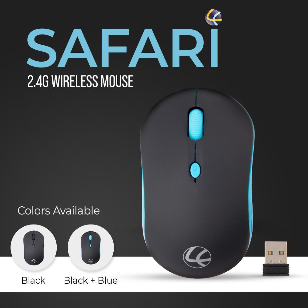 LAPCARE Safari Wireless Optical Mouse (1600 DPI, Ultra Portable, Black)_6