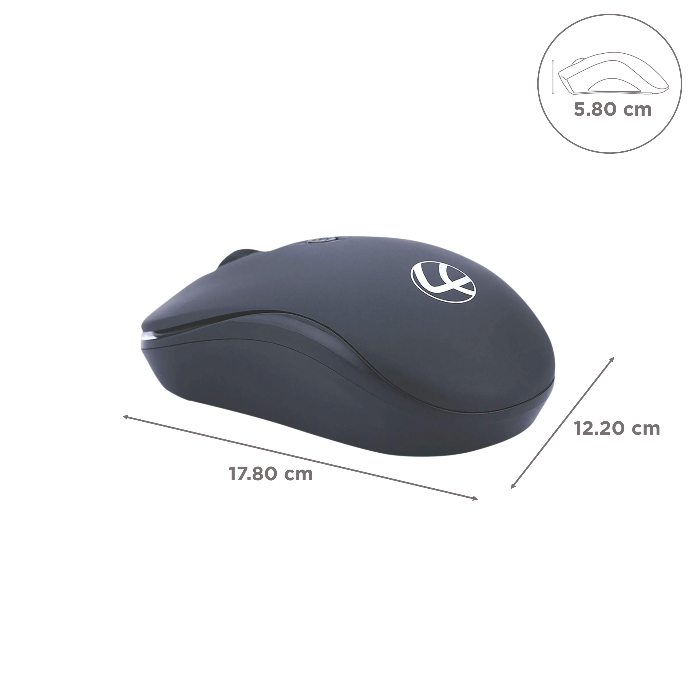 LAPCARE Safari Wireless Optical Mouse (1600 DPI, Ultra Portable, Black)_3