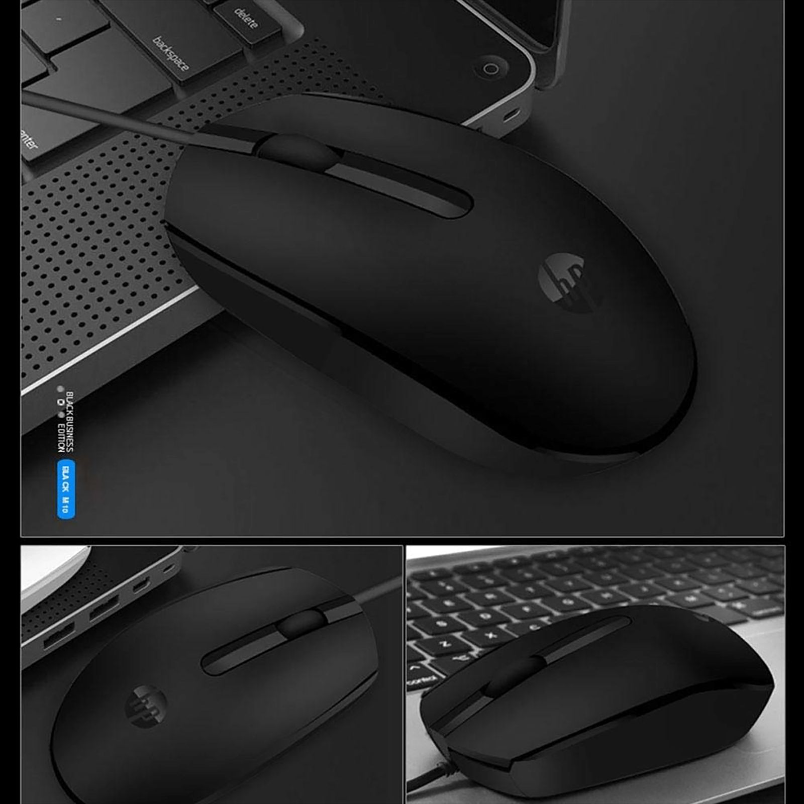 HP M10 Wired Optical Performance Mouse (1000 DPI, Ergonomic Design, Black)_6