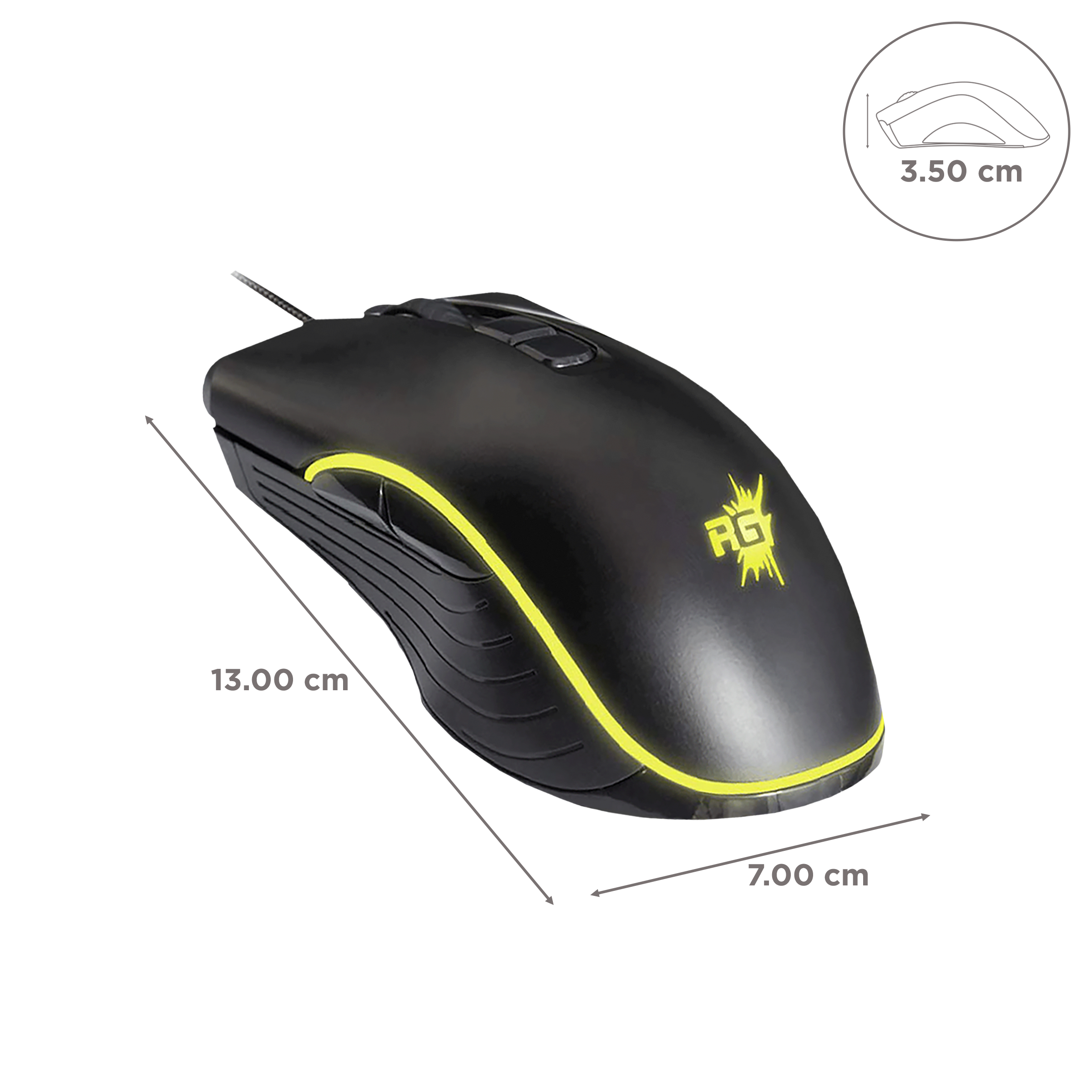 Red Gear A20 Wired Optical Gaming Mouse (4800 DPI, Extra Durable Switches, Black) Red Gear A20 Wired Optical Gaming Mouse (4800 DPI, Extra Durable Switches, Black)_3