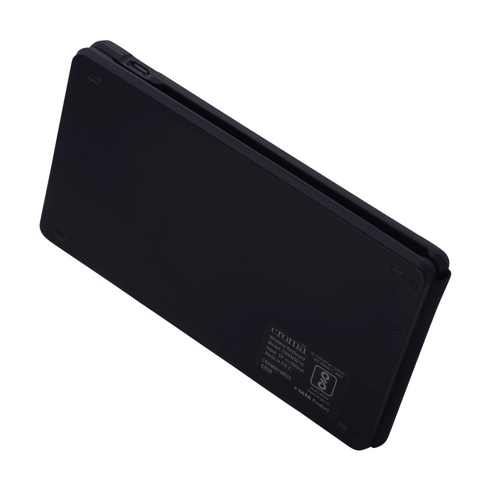 Croma Rechargeable Bluetooth 3.0 Wireless Foldable Keyboard with Multi Device Connectivity (Lightweight, Black)_10