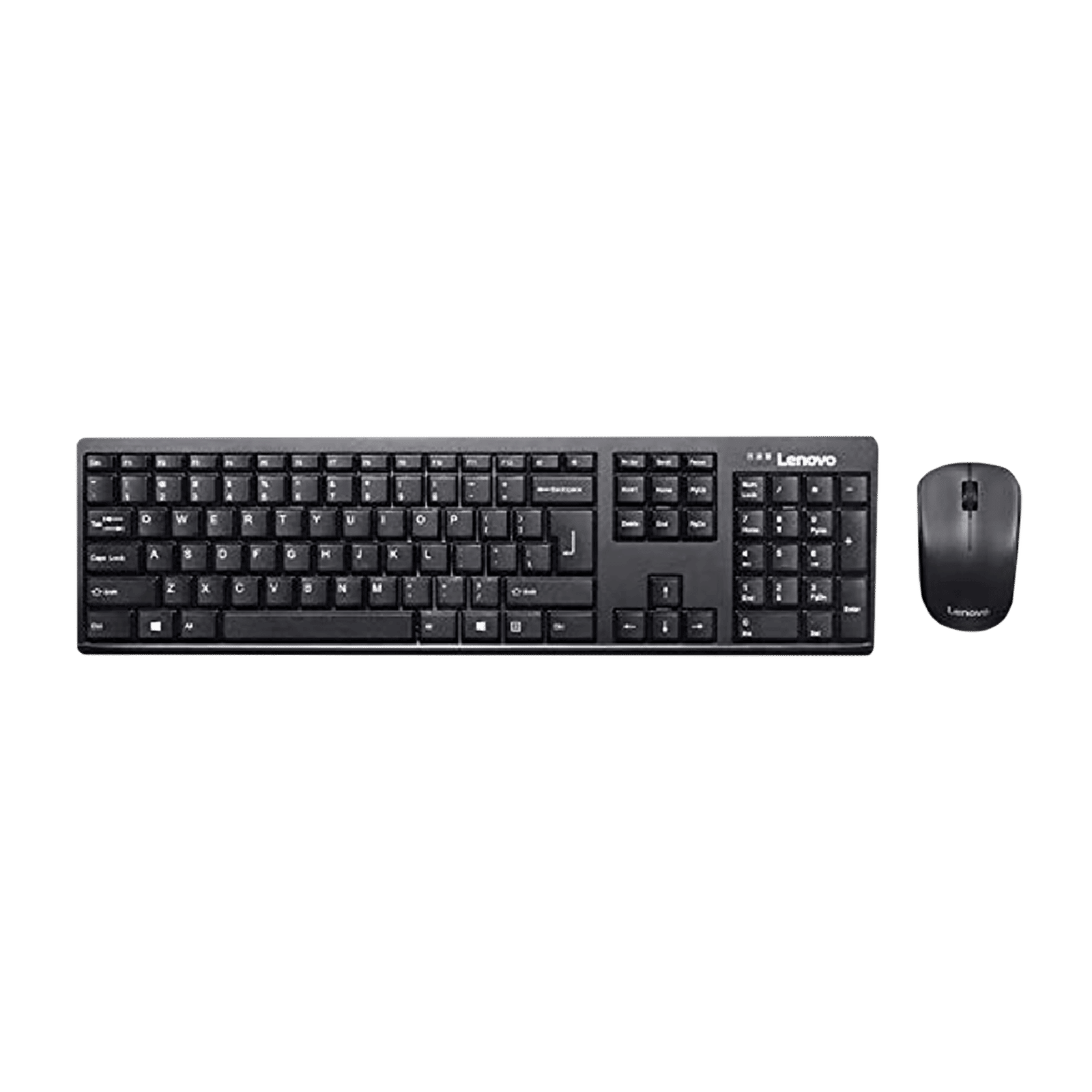Lenovo 100 Wireless Keyboard & Mouse Combo (106 Keys, 1000 DPI, Spill Resistant, Black)_1