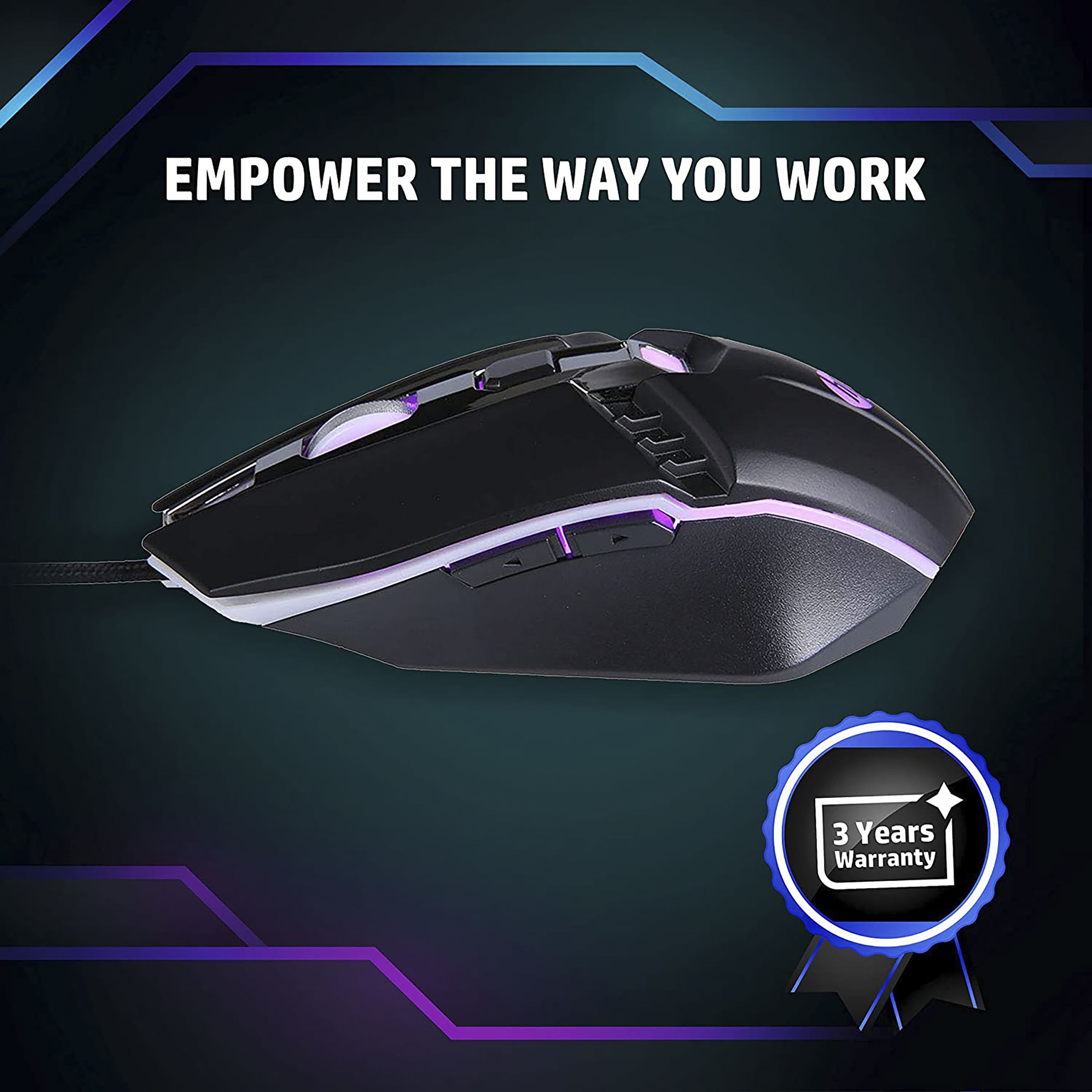 HP M270 Wired Optical Gaming Mouse with Customizable Buttons (2400 DPI, Ergonomic Design, Black) HP M270 Wired Optical Gaming Mouse with Customizable Buttons (2400 DPI, Ergonomic Design, Black)_6