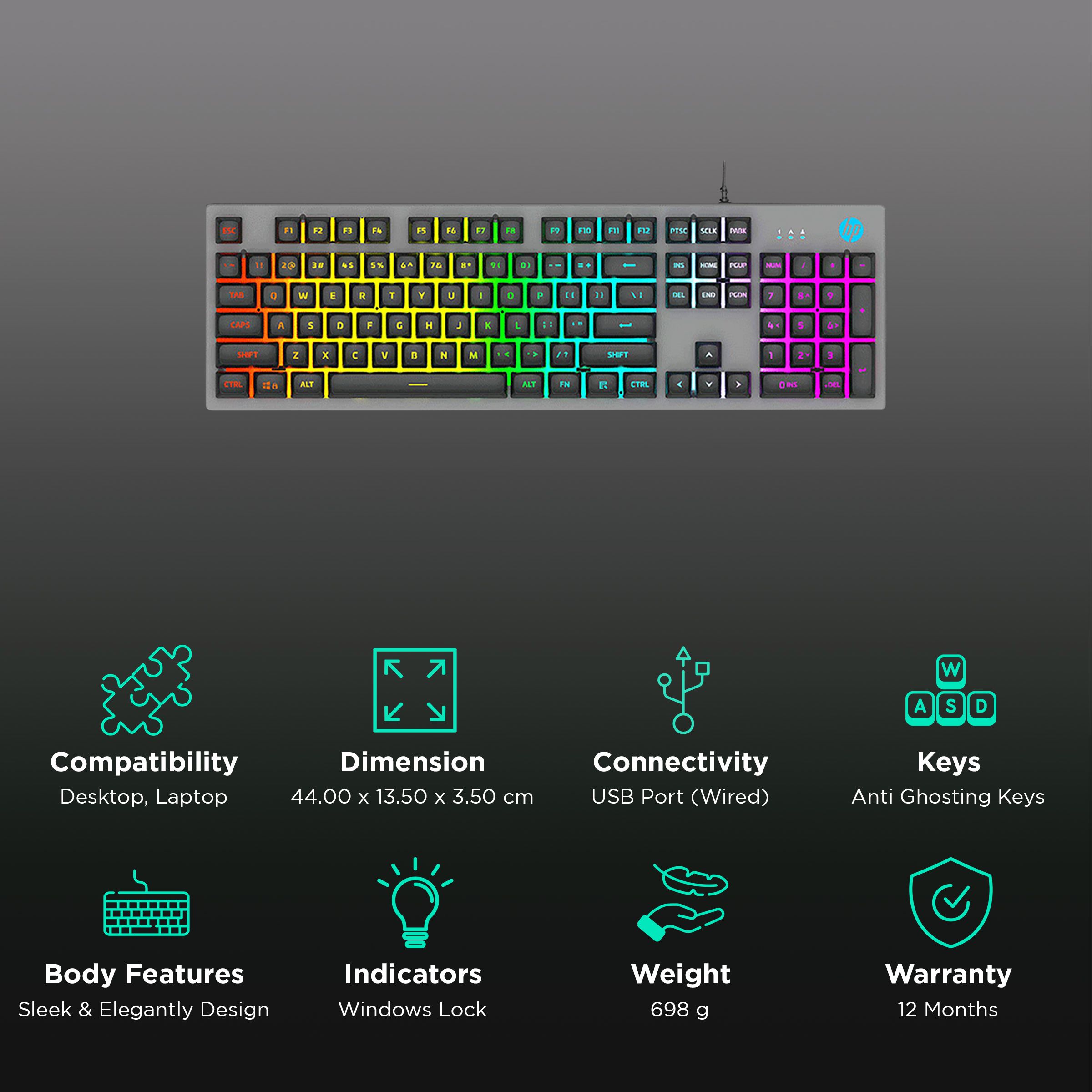 HP K500F Wired Gaming Keyboard with Backlit Keys (Anti Ghosting Keys, Black)_2