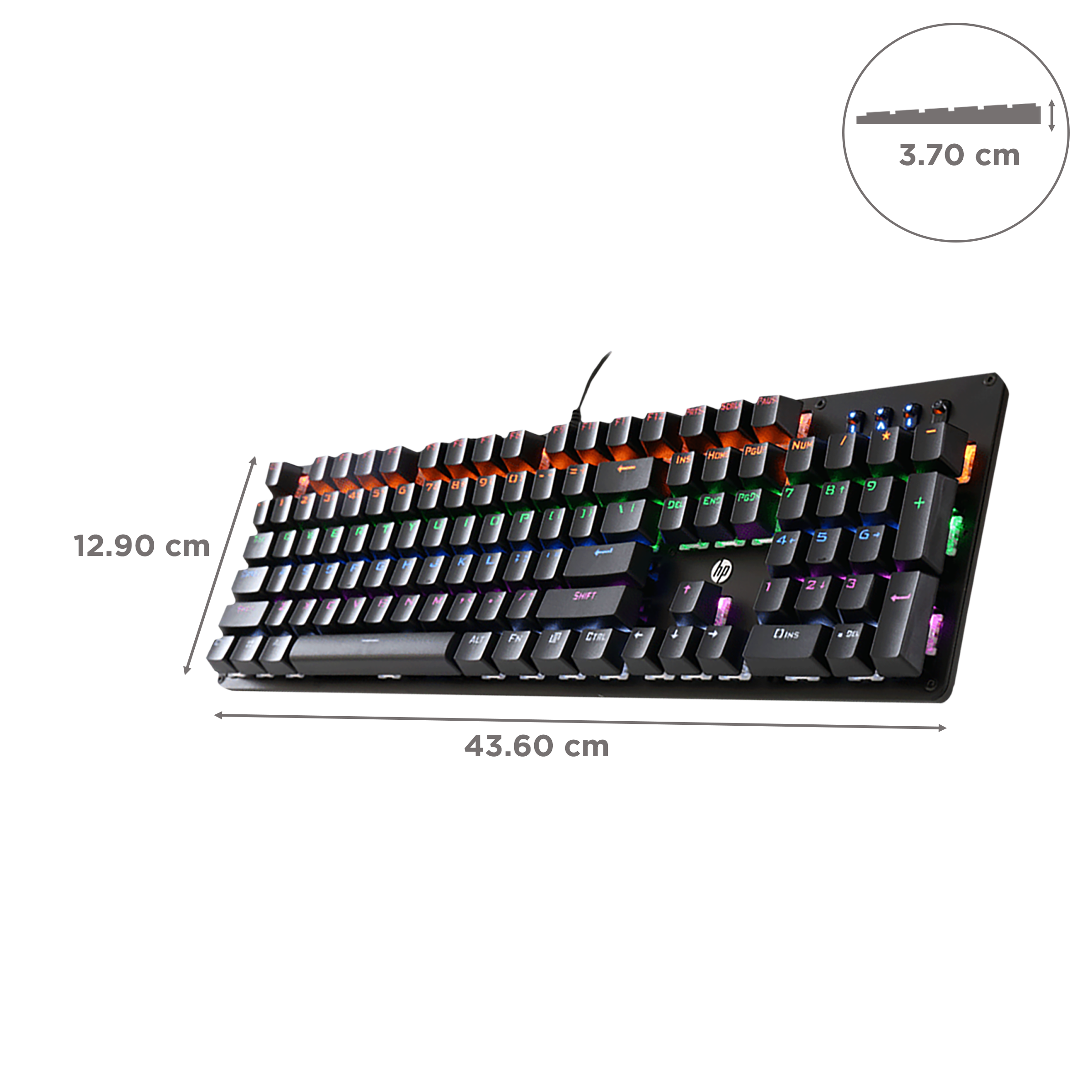 HP K100 Wired Gaming Keyboard with Backlit Keys (Windows Lock Key, Black)_3