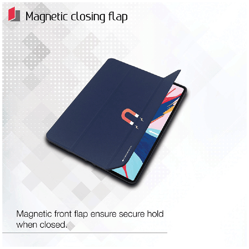 Neopack Delta Polyurethane Flip Cover for Apple iPad Pro (4th Gen) (Magnetic Closing Flap, Midnight Blue) Neopack Delta Polyurethane Flip Cover for Apple iPad Pro (4th Gen) (Magnetic Closing Flap, Midnight Blue)_4