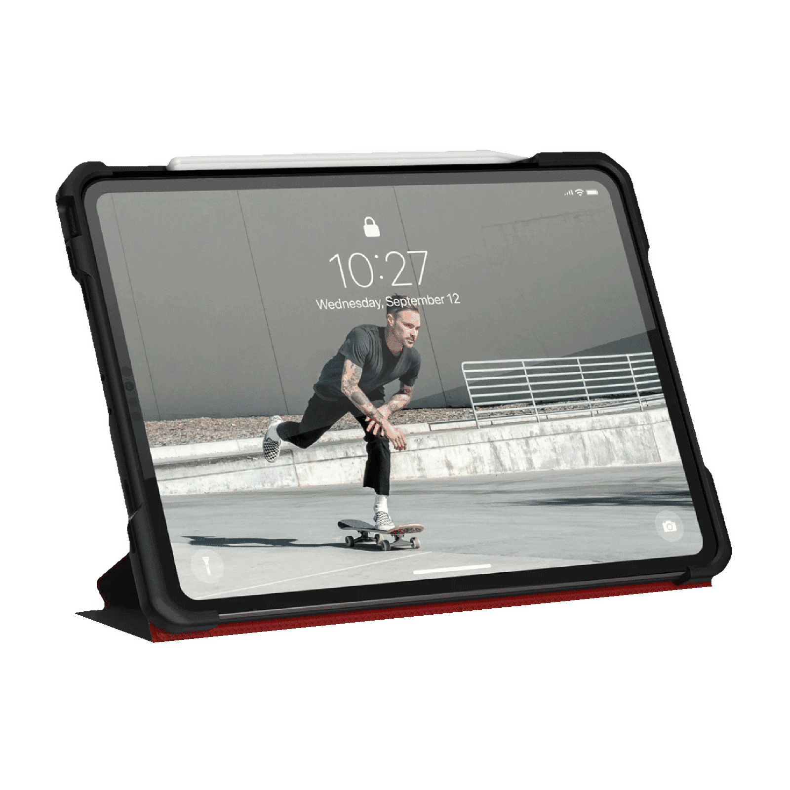 UAG Metropolis Series Polyurethane, TPU Flip Cover for Apple iPad Pro 11 Inch (4th Gen) (Feather-Light Composite Construction, Magma)_6