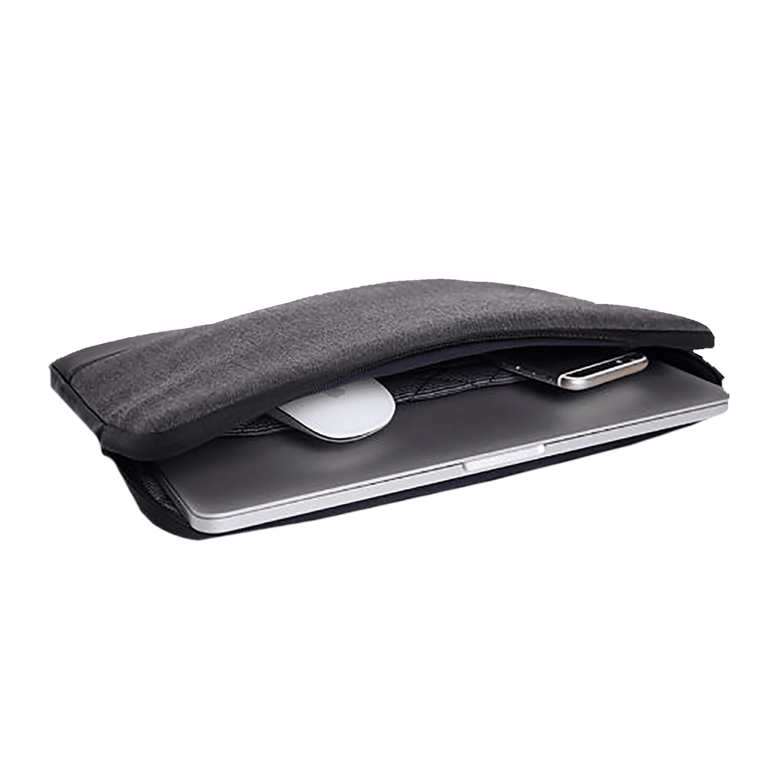 HYPHEN ESSE 301 Fabric, Polyester Laptop Sleeve for 13.3 Inch Laptop (Stylish Design with Carry Strap, Black)_13