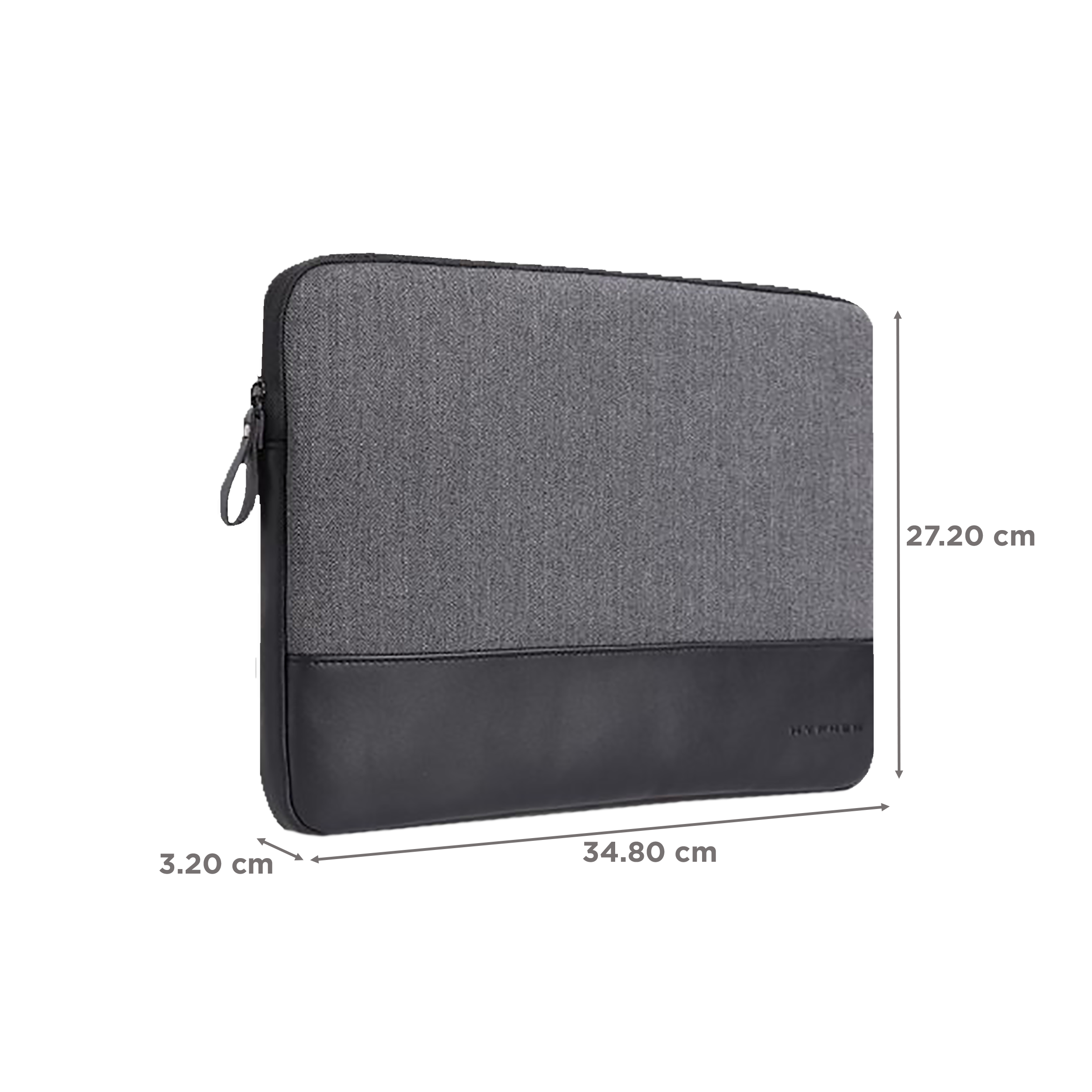HYPHEN ESSE 301 Fabric, Polyester Laptop Sleeve for 13.3 Inch Laptop (Stylish Design with Carry Strap, Black)_2