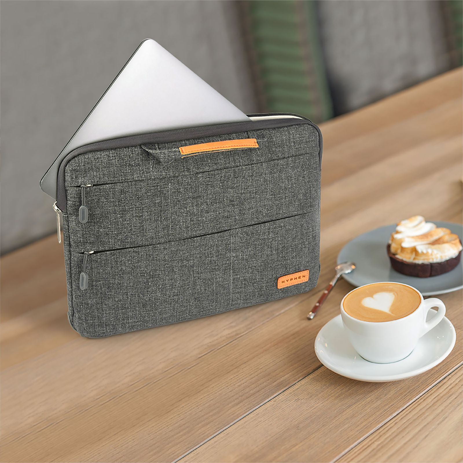 HYPHEN ESSE 101 Fabric Laptop Sleeve for 13 Inch Laptop (Water Resistant, Grey) HYPHEN ESSE 101 Fabric Laptop Sleeve for 13 Inch Laptop (Water Resistant, Grey)_11