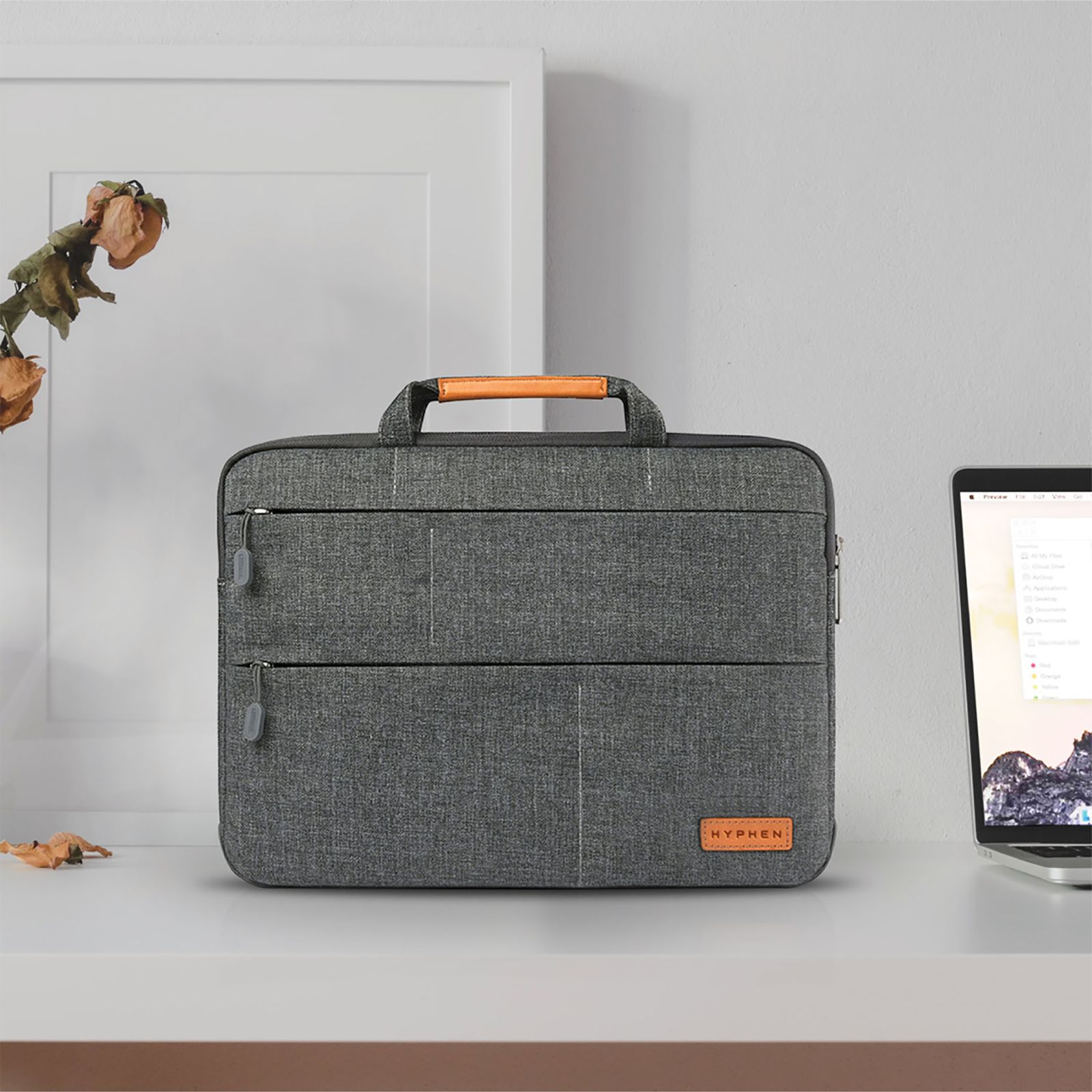 HYPHEN ESSE 101 Fabric Laptop Sleeve for 13 Inch Laptop (Water Resistant, Grey) HYPHEN ESSE 101 Fabric Laptop Sleeve for 13 Inch Laptop (Water Resistant, Grey)_12