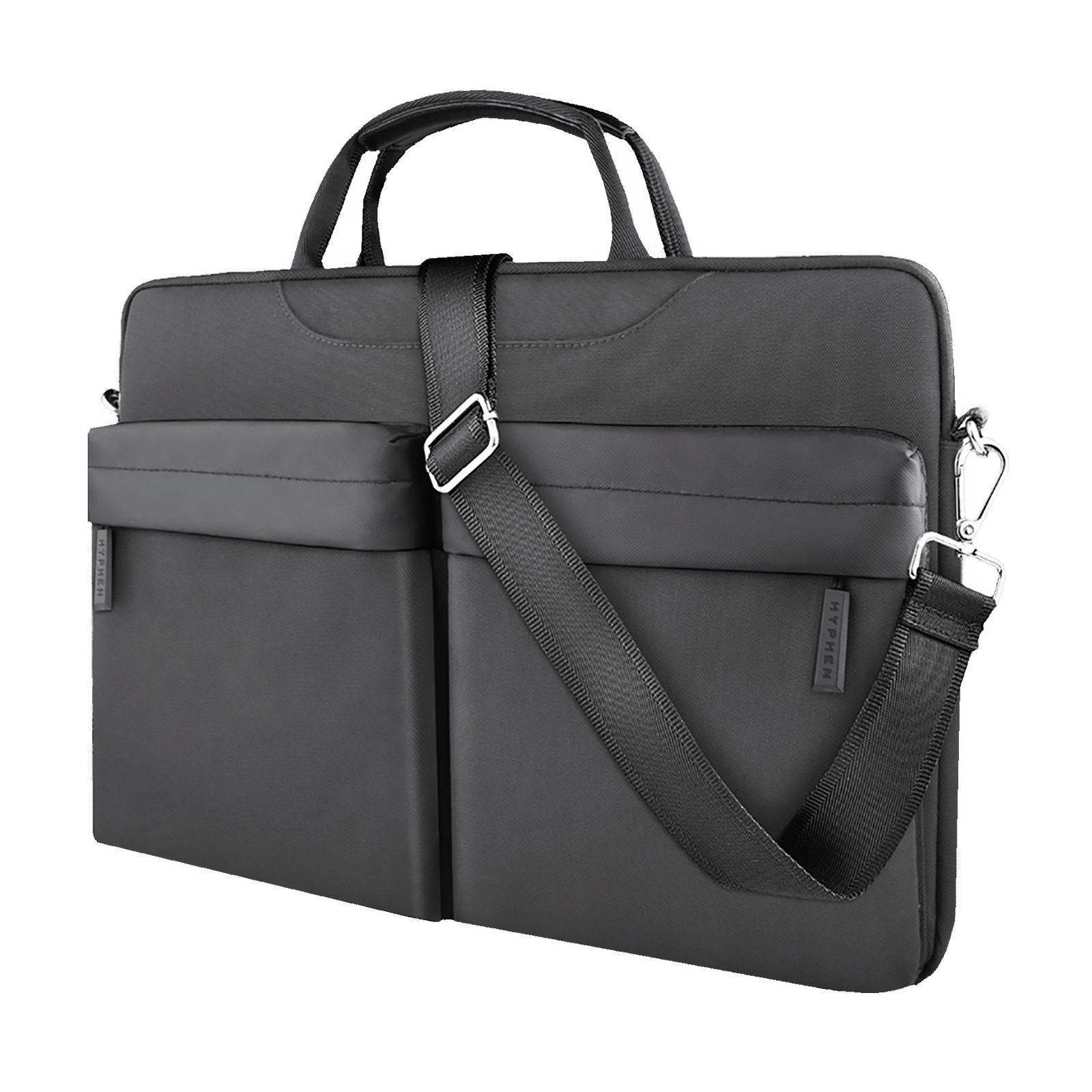 HYPHEN ESSE 701 Fabric, Polyester Laptop Sling Bag for 14 & 16 Inch Laptop (Scratch Resistant, Black)_10