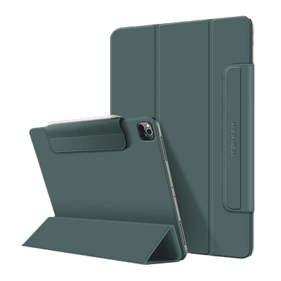 Hyphen VERSO Polyurethane Folio Case for Apple iPad Pro 12.9 Inch (3rd, 4th & 5th Gen) (Built-in Magnet, Midnight Green)