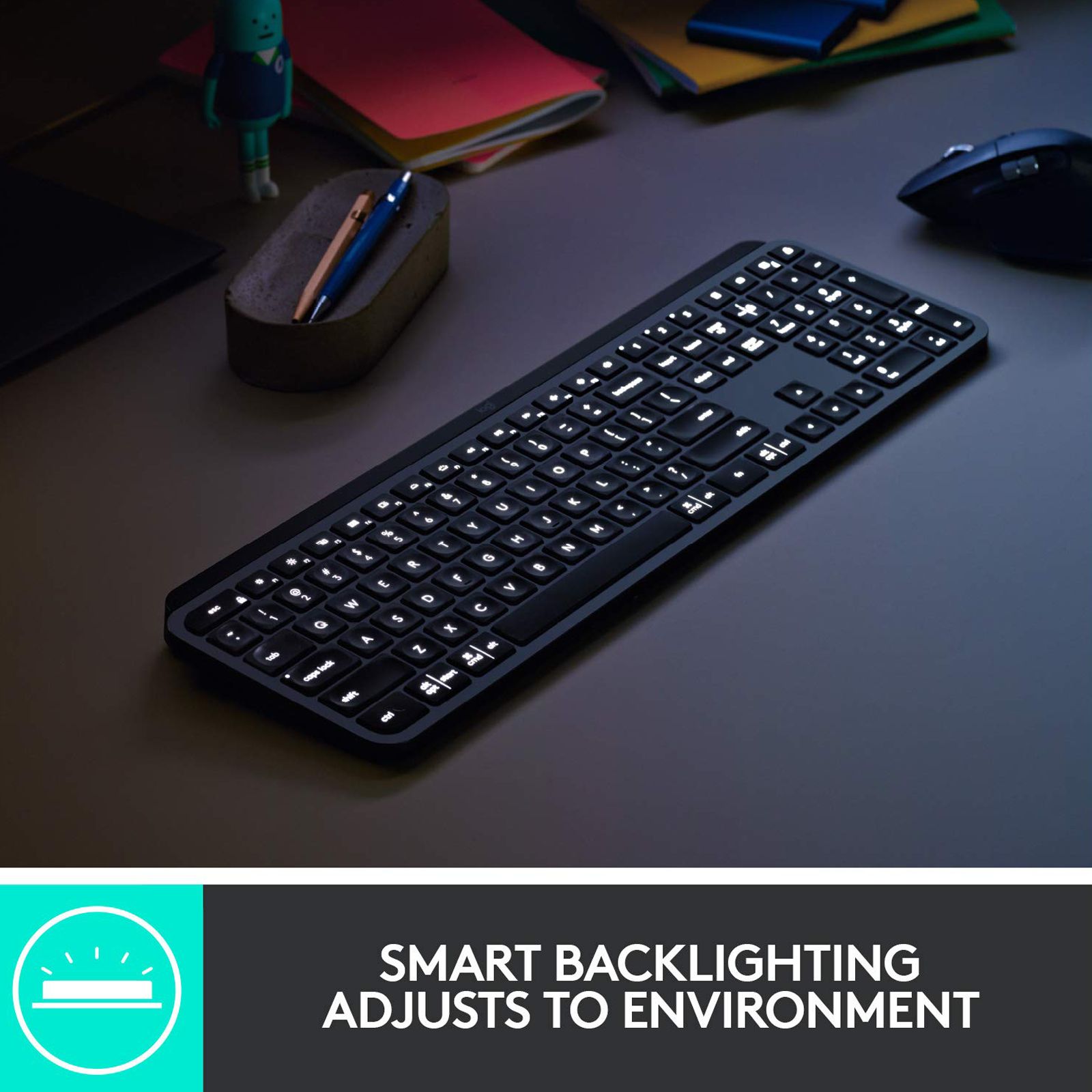 logitech MX Keys Rechargeable Bluetooth Wireless Keyboard with Multi Device Connectivity (Tactile Responsive Typing, Black) logitech MX Keys Rechargeable Bluetooth Wireless Keyboard with Multi Device Connectivity (Tactile Responsive Typing, Black)_14