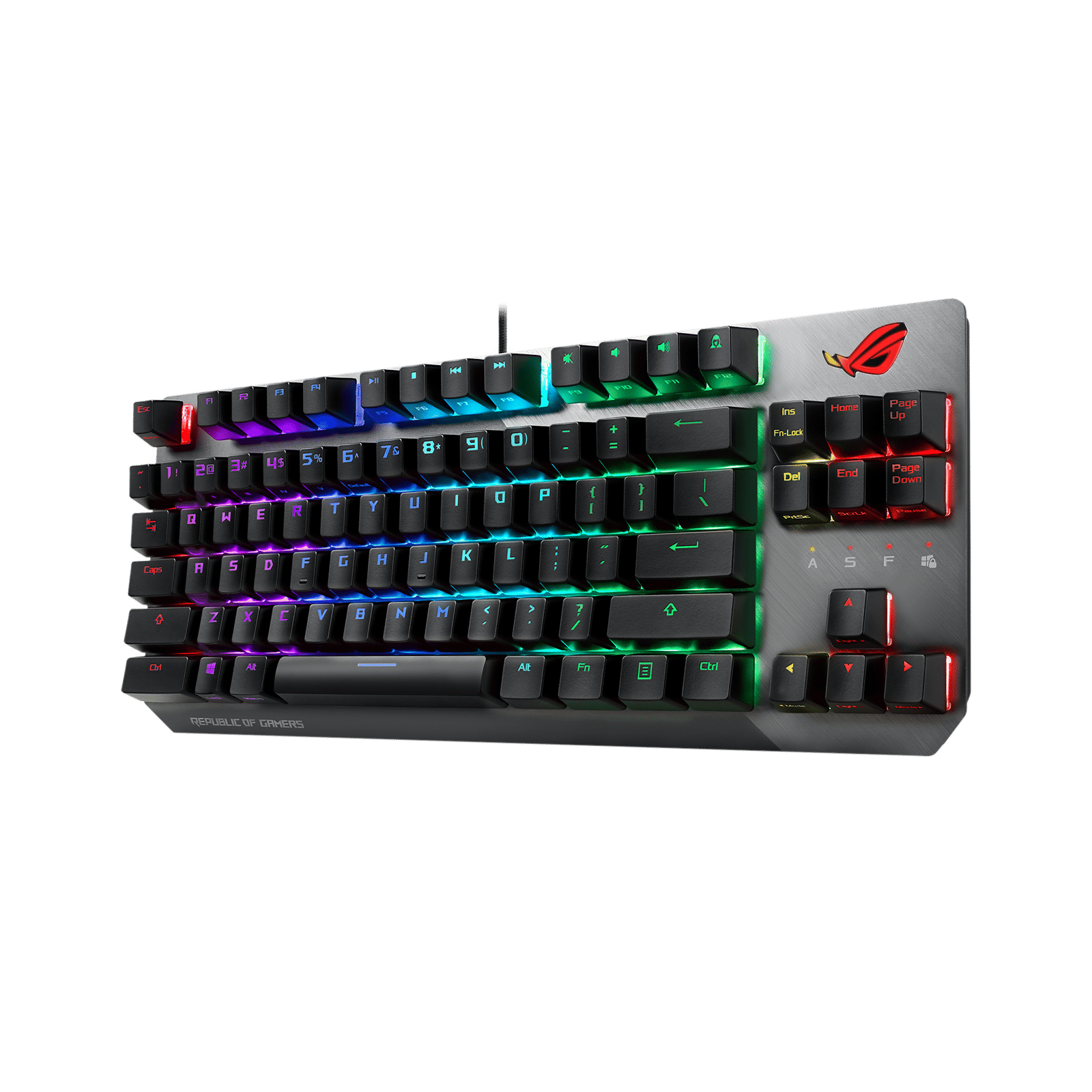 ASUS ROG Strix Scope TKL Wired Gaming Keyboard with Mechanical RGB Keys (Aura Sync lighting, Black & Grey) ASUS ROG Strix Scope TKL Wired Gaming Keyboard with Mechanical RGB Keys (Aura Sync lighting, Black & Grey)_10
