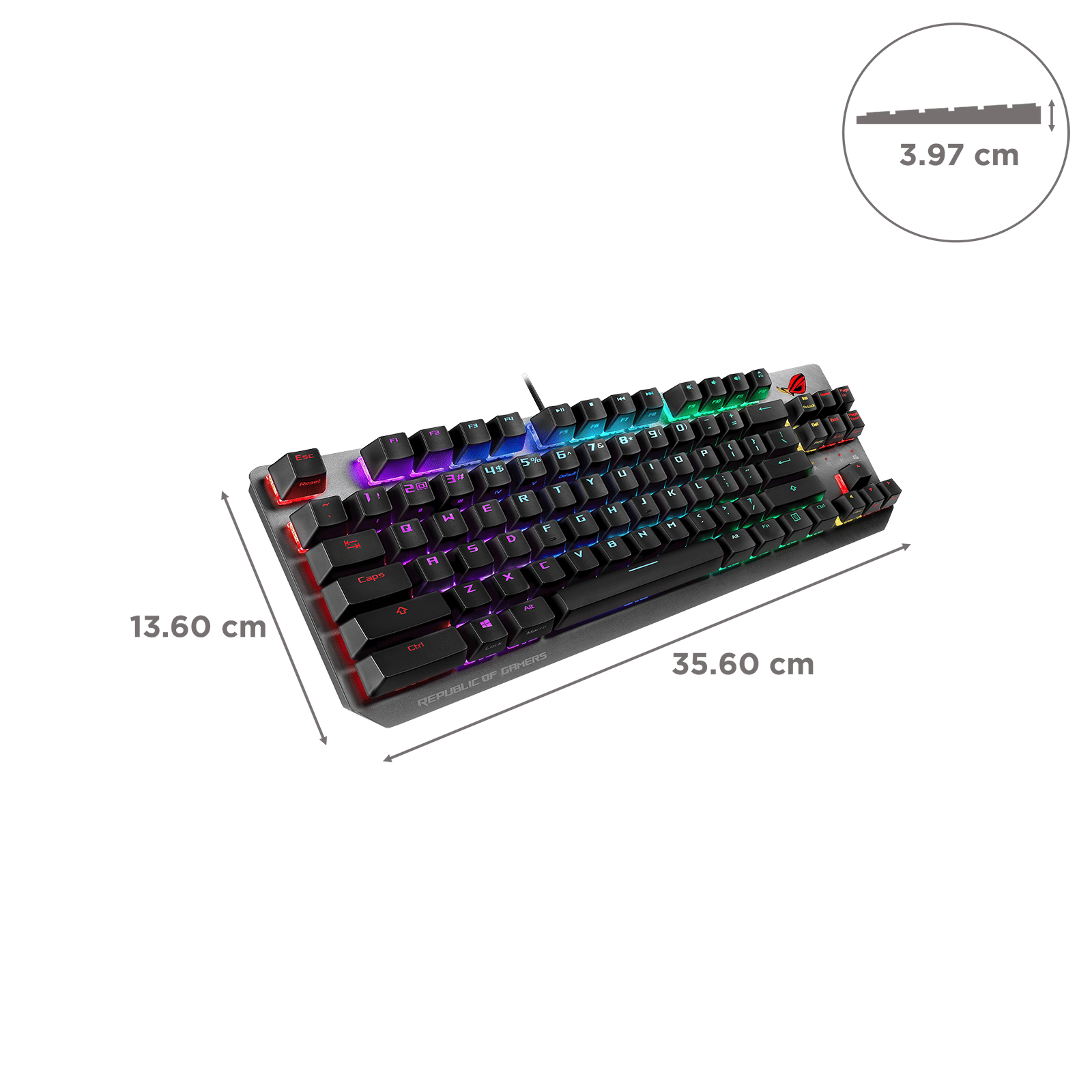 ASUS ROG Strix Scope TKL Wired Gaming Keyboard with Mechanical RGB Keys (Aura Sync lighting, Black & Grey) ASUS ROG Strix Scope TKL Wired Gaming Keyboard with Mechanical RGB Keys (Aura Sync lighting, Black & Grey)_3
