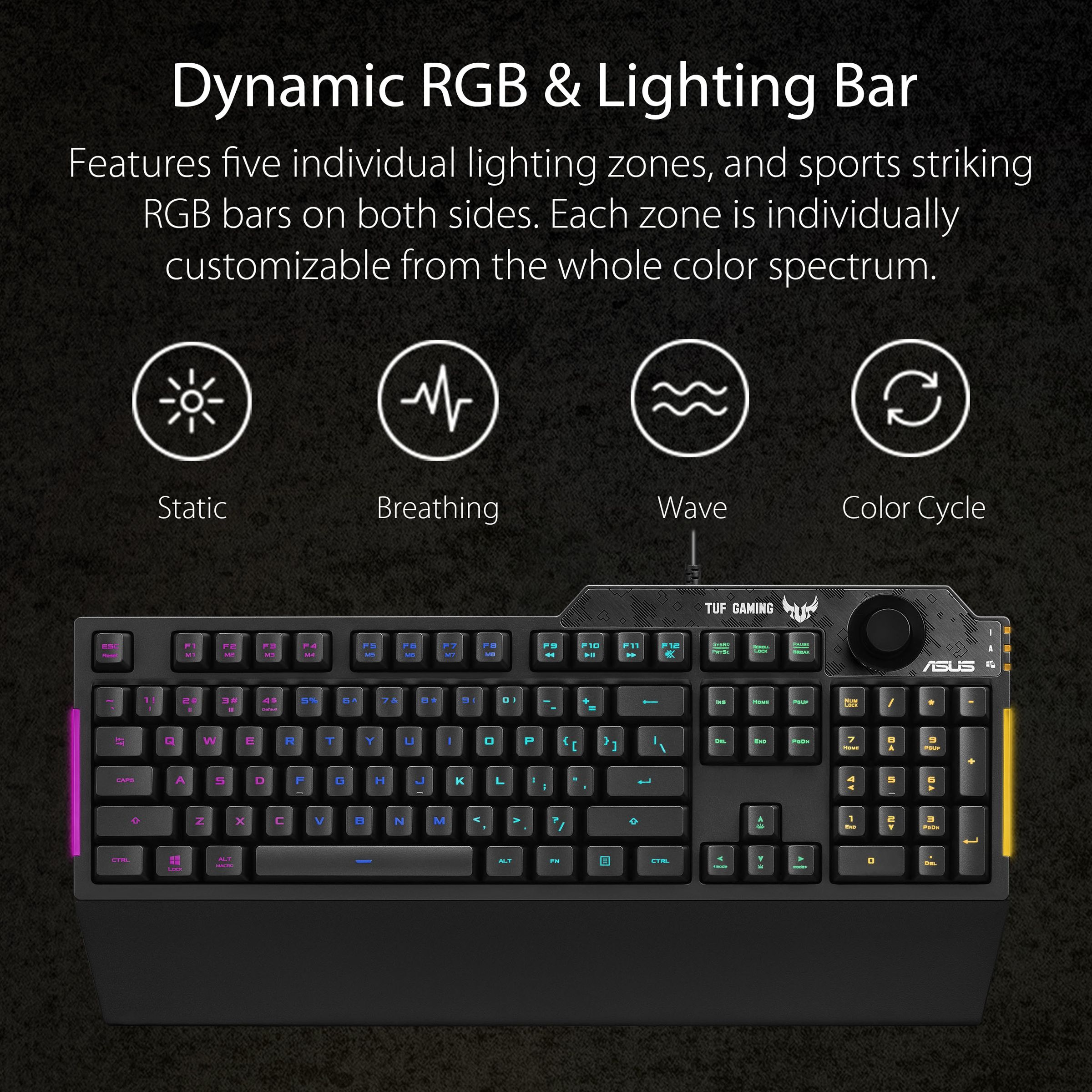 ASUS TUF K1 Wired Gaming Keyboard with Backlit Keys (Spill Resistant, Black) ASUS TUF K1 Wired Gaming Keyboard with Backlit Keys (Spill Resistant, Black)_8