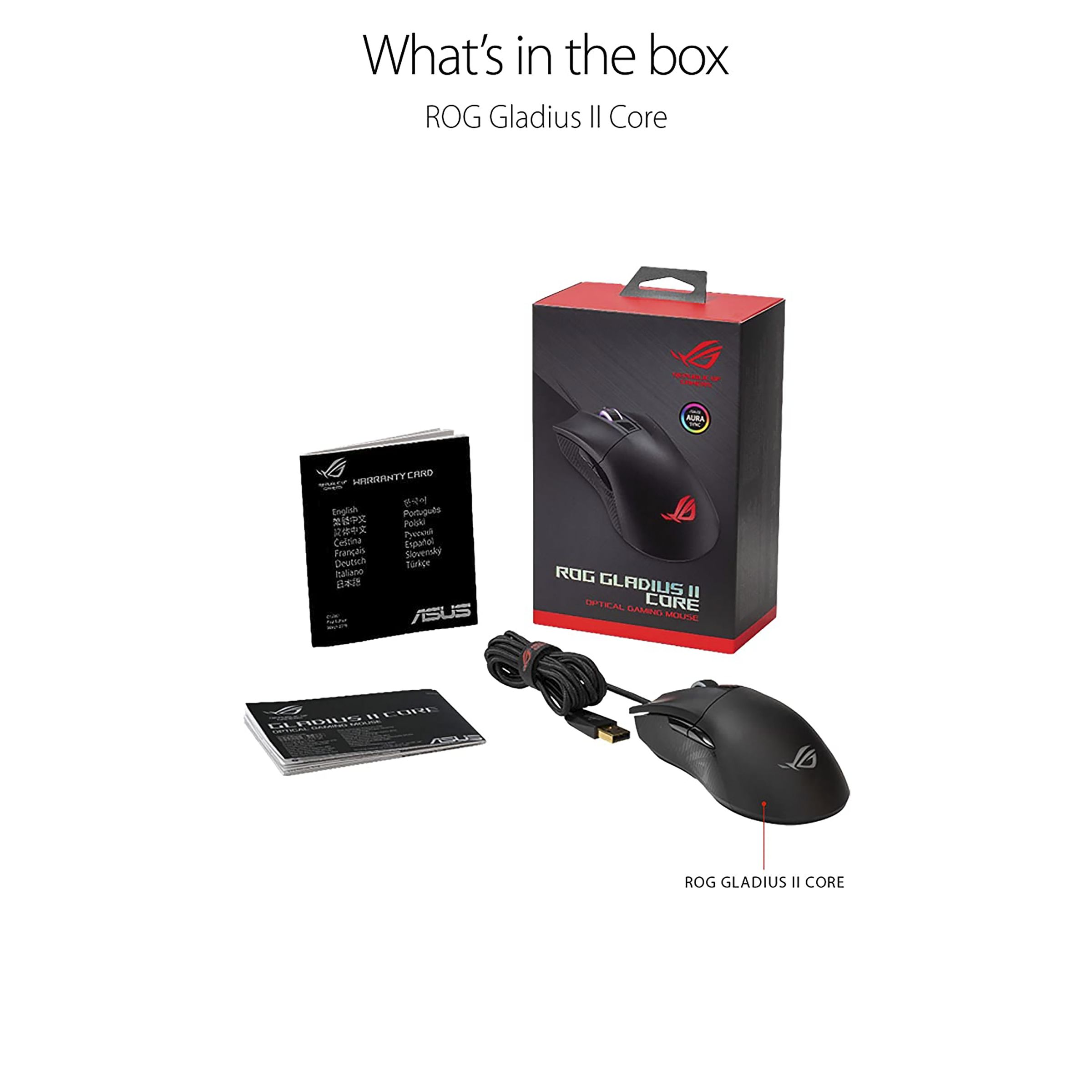 ASUS ROG Gladius II Core Wired Optical Gaming Mouse with Customizable Buttons (6200 DPI, Ergonomic Design, Black)_12