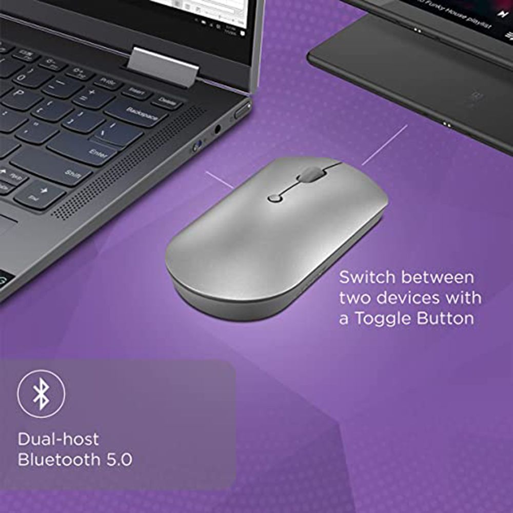 Lenovo 600 Wireless Optical Mouse with Silent Click Buttons (2400 DPI, Portable, Iron Grey)_8