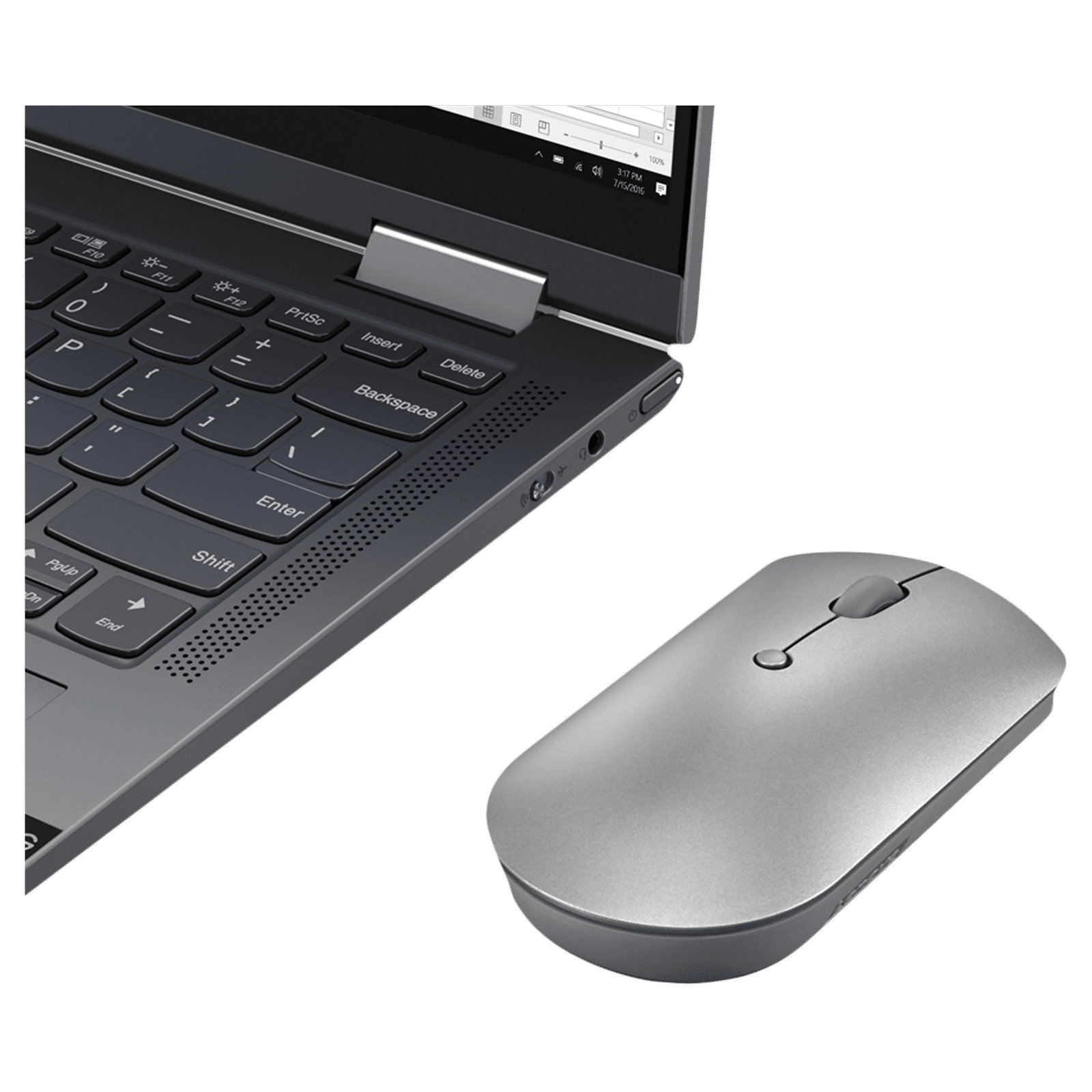 Lenovo 600 Wireless Optical Mouse with Silent Click Buttons (2400 DPI, Portable, Iron Grey)_9
