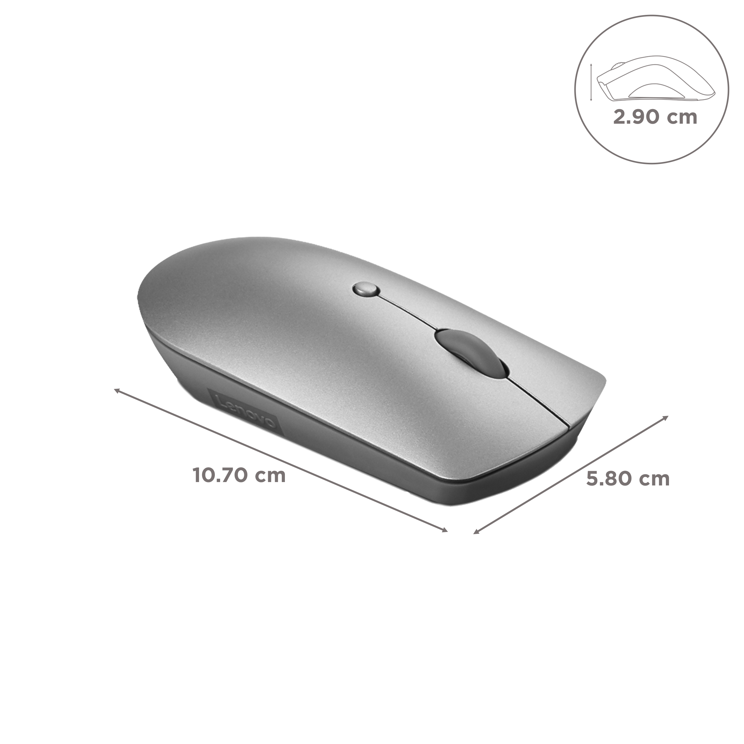 Lenovo 600 Wireless Optical Mouse with Silent Click Buttons (2400 DPI, Portable, Iron Grey)_3