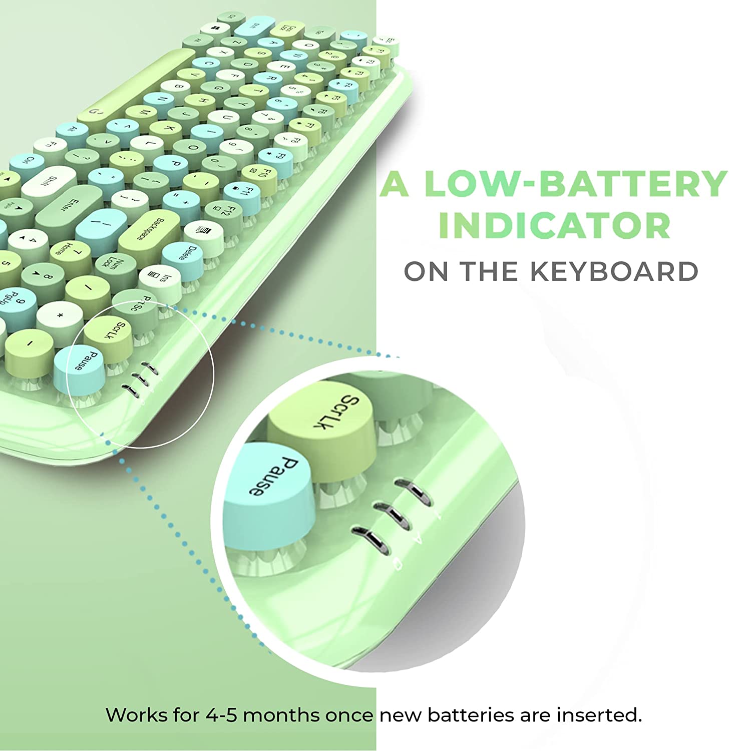 iGear KeyBee Rechargeable Wireless Keyboard & Mouse Combo (100 Keys, 1600 DPI Adjustable, Removable Key Caps, Green) iGear KeyBee Rechargeable Wireless Keyboard & Mouse Combo (100 Keys, 1600 DPI Adjustable, Removable Key Caps, Green)_9