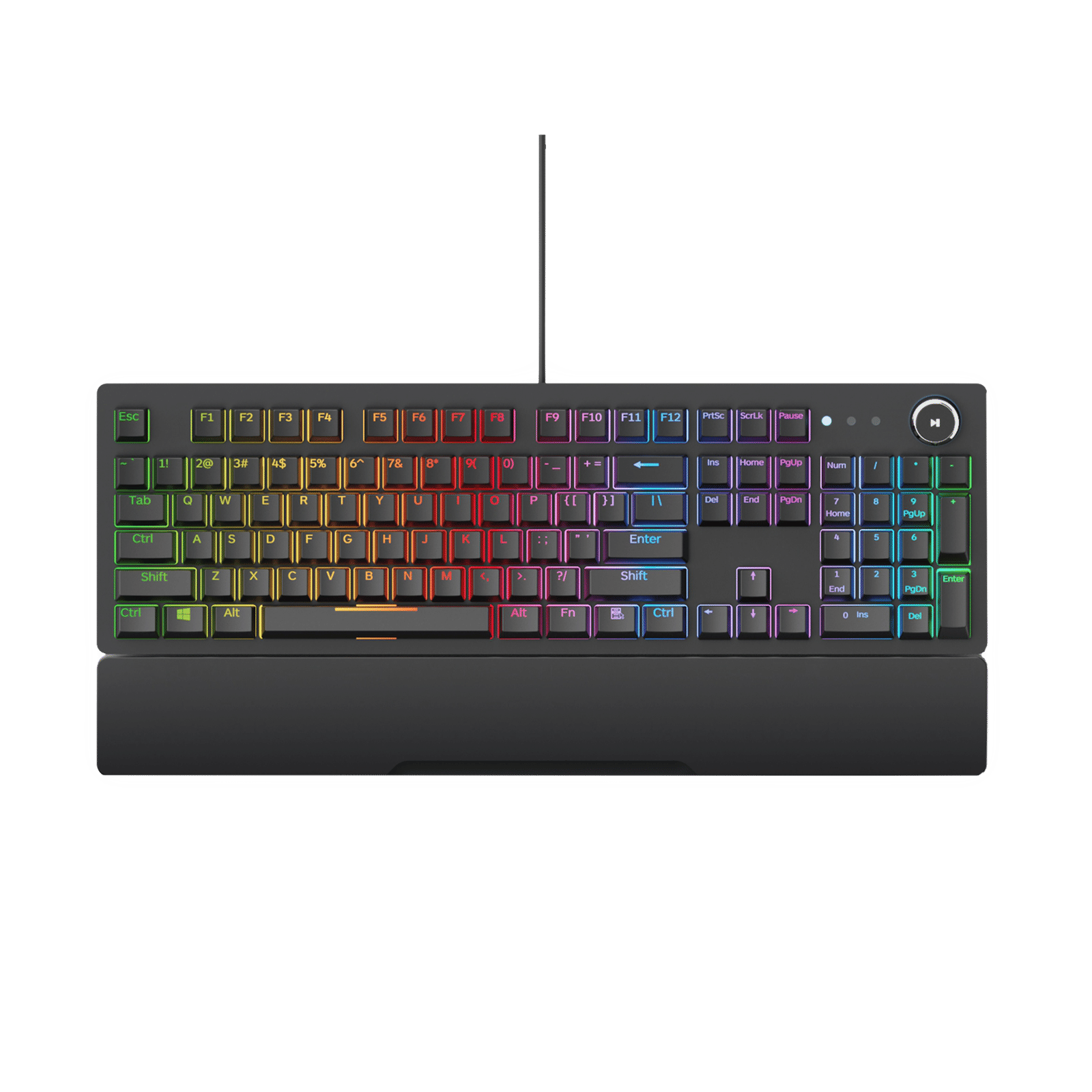 Red Gear Shadow Blade Wired Gaming Keyboard with Backlit Keys (Rainbow LED, Black) Red Gear Shadow Blade Wired Gaming Keyboard with Backlit Keys (Rainbow LED, Black)_1