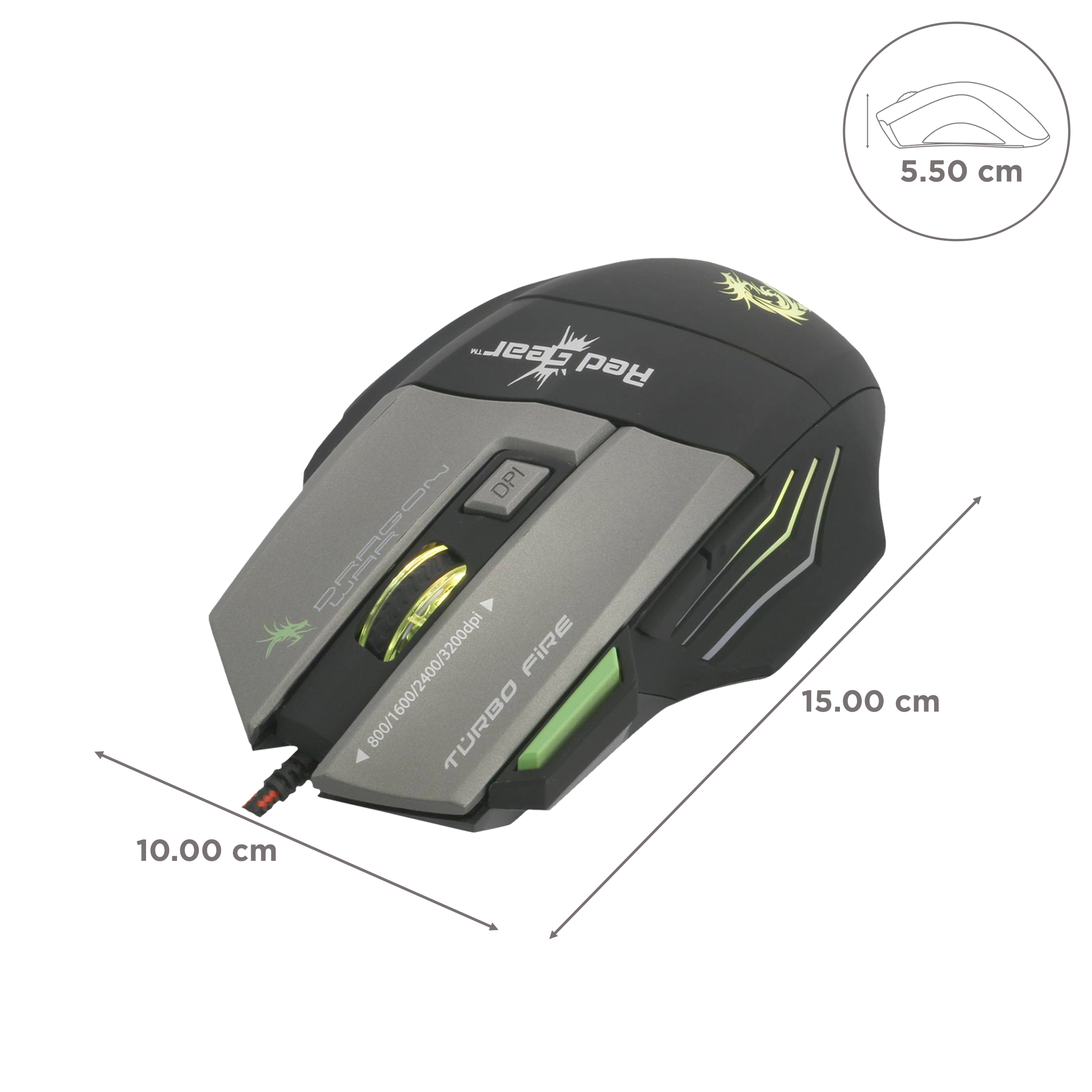 Red Gear Dragonwar Thor Wired Optical Gaming Mouse (3200 DPI Adjustable, Blue Sensor Technology, Blue) Red Gear Dragonwar Thor Wired Optical Gaming Mouse (3200 DPI Adjustable, Blue Sensor Technology, Blue)_3