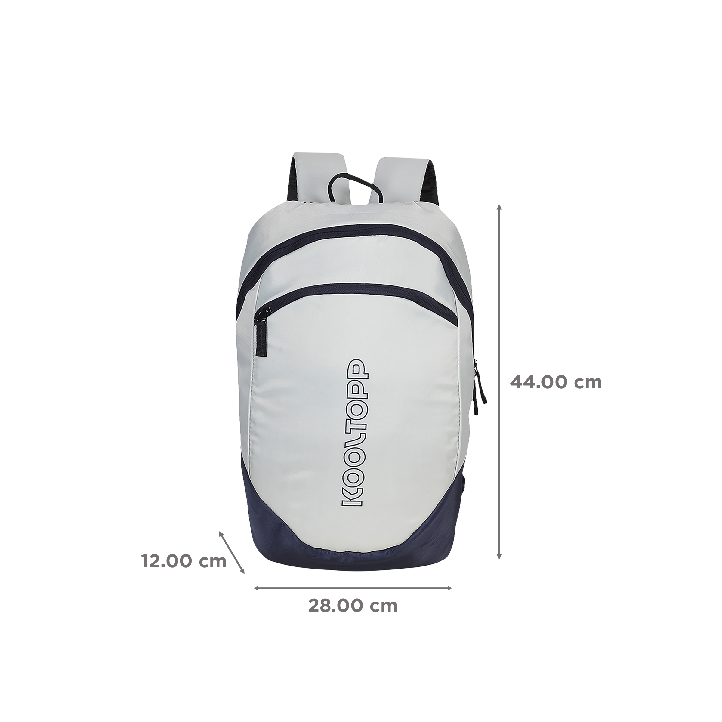KOOLTOPP Simple Polyester Laptop Backpack for 13 Inch Laptop (14 L, Water Resistant, Navy Blue/Silver)_3