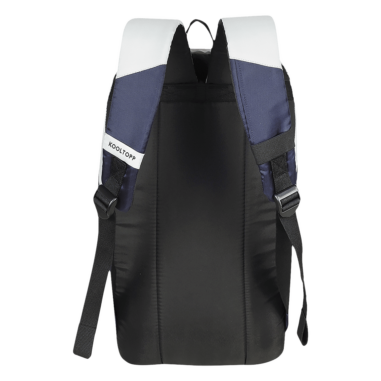 KOOLTOPP Simple Polyester Laptop Backpack for 13 Inch Laptop (14 L, Water Resistant, Navy Blue/Silver)_4