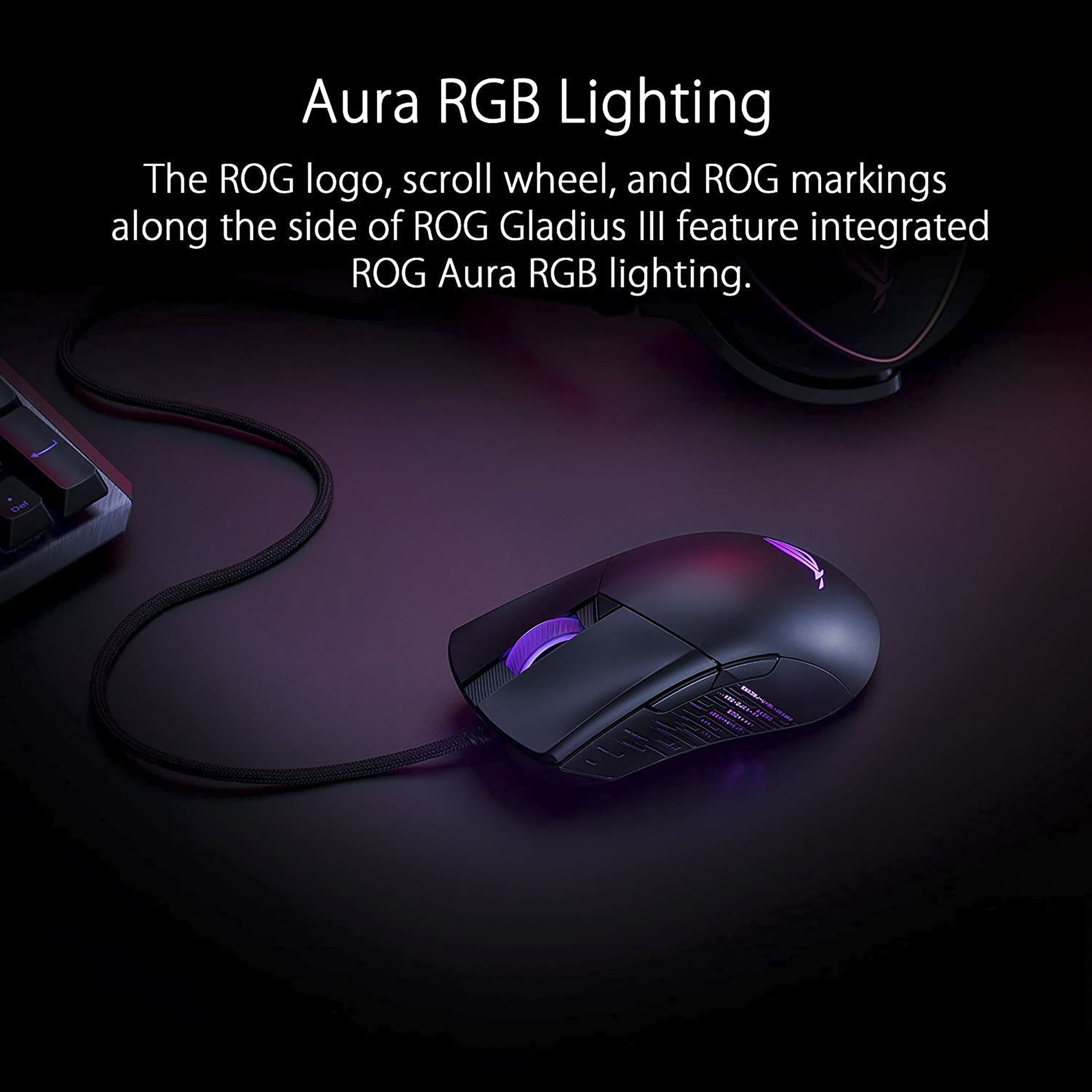 ASUS ROG Gladius III Wired Optical Gaming Mouse with Customizable Buttons (19000 DPI, 70 Million Click Lifespan, Black) ASUS ROG Gladius III Wired Optical Gaming Mouse with Customizable Buttons (19000 DPI, 70 Million Click Lifespan, Black)_8