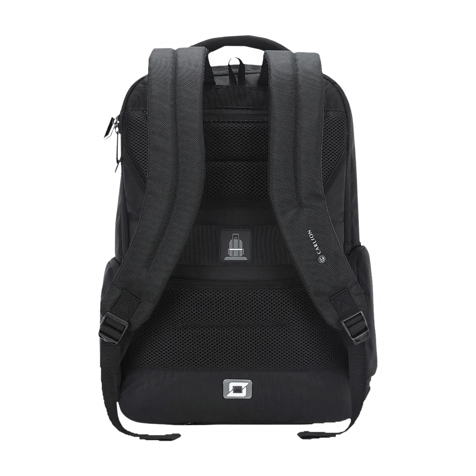 Carlton Dorset 05 Polyester Laptop Backpack for 17 Inch Laptop (28 L, With Rain Cover, Matte Black)_4